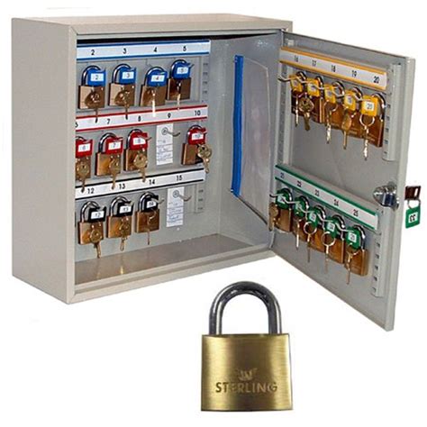 24 padlock steel cabinet 350 x 300 x 140mm|padlock lockout storage cabinet.